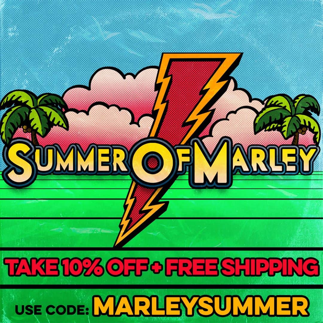 ボブ・マーリーさんのインスタグラム写真 - (ボブ・マーリーInstagram)「We're kicking off the #SummerOfMarley with a special sale on ShopMarley.com! Get 10% ＋ free shipping storewide when you use code "MarleySummer". Head to our story and swipe up to link it. #bobmarley #merch #summersale」7月20日 4時30分 - bobmarley