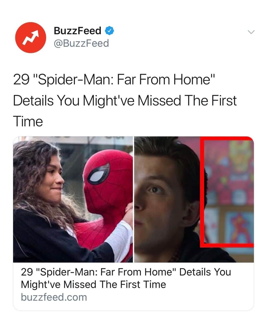 BuzzFeedさんのインスタグラム写真 - (BuzzFeedInstagram)「Yes, we saw "Far From Home" more than once. Here's all the details we caught (get it?) 🕸🕷 Link in bio 💥」7月20日 5時00分 - buzzfeed