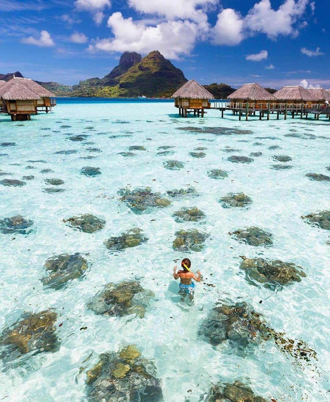 Awesome Wonderful Natureさんのインスタグラム写真 - (Awesome Wonderful NatureInstagram)「Bora Bora, French Polynesia Photos by @loic.lagarde  #fantastic_earth」7月20日 5時07分 - fantastic_earth