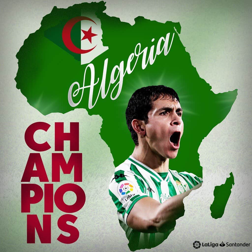 LFPさんのインスタグラム写真 - (LFPInstagram)「🇩🇿 Congrats, @aissamandi23! You're THE CHAMPIONS! 🏆✨👏🏻 • #LaLiga #LaLigaSantander #Mandi #Algerie #Champions #Football #AFCON2019」7月20日 5時55分 - laliga
