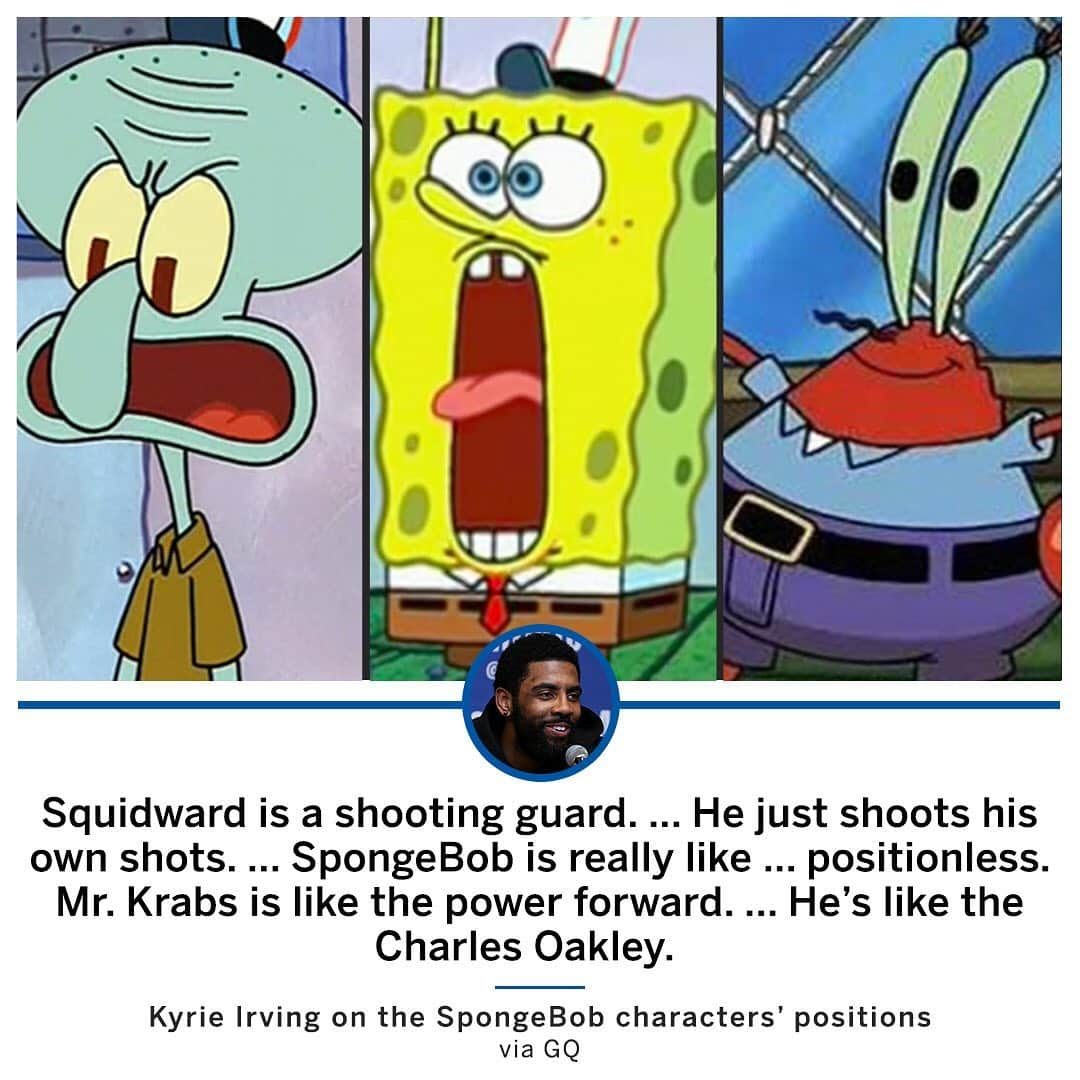 espnさんのインスタグラム写真 - (espnInstagram)「A potential Bikini Bottom starting 5, with an assist from Kyrie (SWIPE ⬅️)」7月20日 7時12分 - espn