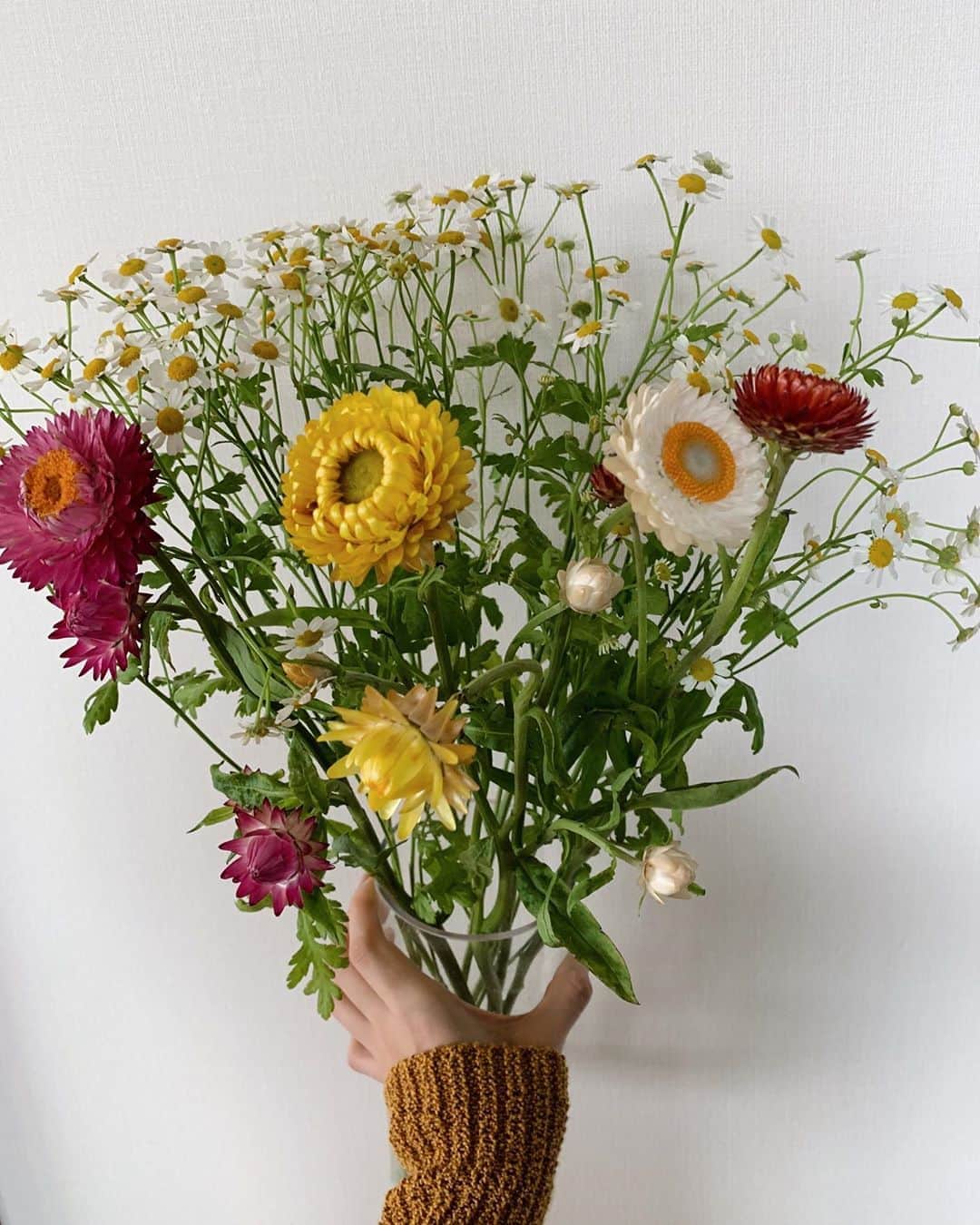 舟山久美子（くみっきー）さんのインスタグラム写真 - (舟山久美子（くみっきー）Instagram)「💐💐 先日買ったお花☺️かわいいっ💕 植物を家に置くと行動が丁寧になるし パワーチャージできます🤩 美しいものは儚い。だからこそ大切にする。 お花って心の余裕と思いやりを忘れさせないでくれる私の心のバロメーターなんです😉 毎回自分でチョイスしながらその時の気分を知るのも楽しみの一つ❣️ #心メモ #今週のお花 #梅雨だから元気になりそうな可愛らしいお花にしたよ」7月20日 7時55分 - kumikofunayama