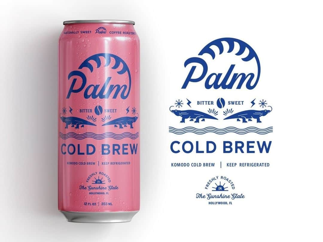 Dribbbleさんのインスタグラム写真 - (DribbbleInstagram)「To the tune of some Palm-wine music. Palm Coffee Komodo Cold Brew by Zeki Michael. Click the link in our bio to learn more about this Shot!⠀ ⠀ #dribbble #dribbblers #design #illustration #lettering #serogie」7月20日 8時30分 - dribbble