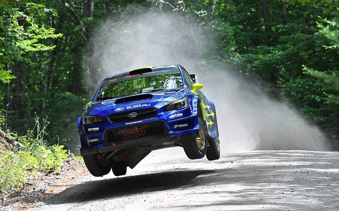 Subaru Rally Team USAさんのインスタグラム写真 - (Subaru Rally Team USAInstagram)「As Day 1 of #NewEnglandForestRally concludes @davidhiggins75 and @craigdrew75 lead by just under a minute. @oliversolberg01 had a puncture on the final stage of the day forcing a change and several minutes lost; he heads into the remaining stages with some ground to make up. #SubaruRally」7月20日 8時51分 - subarumotorsportsusa