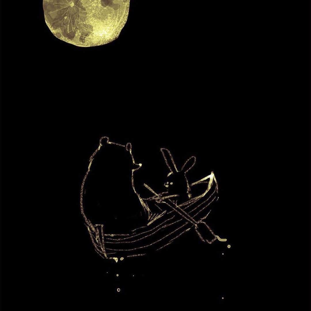 momoroさんのインスタグラム写真 - (momoroInstagram)「月面着陸の日 #月#moon#illustration #momoro #ももろ#イラスト」7月20日 10時29分 - momoro6666