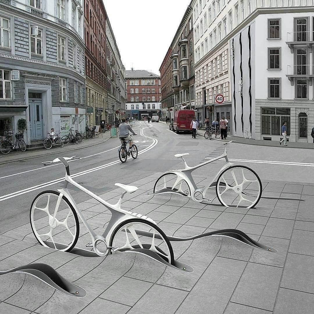 Inspirationさんのインスタグラム写真 - (InspirationInstagram)「O que acham dessas ideias para um parque de bicicletas? 🚴🏻‍♀️ achei genial! _______________ 1: Sistema de compartilhamento de bicicletas da RAFAA Architecture. 2: bicicletário em concreto 102PAVO-UOVO! Via Fima Arredo. _______________ #decoreinteriores #decorcriative. Follow {@decoreinteriores}」7月20日 10時54分 - decorcriative