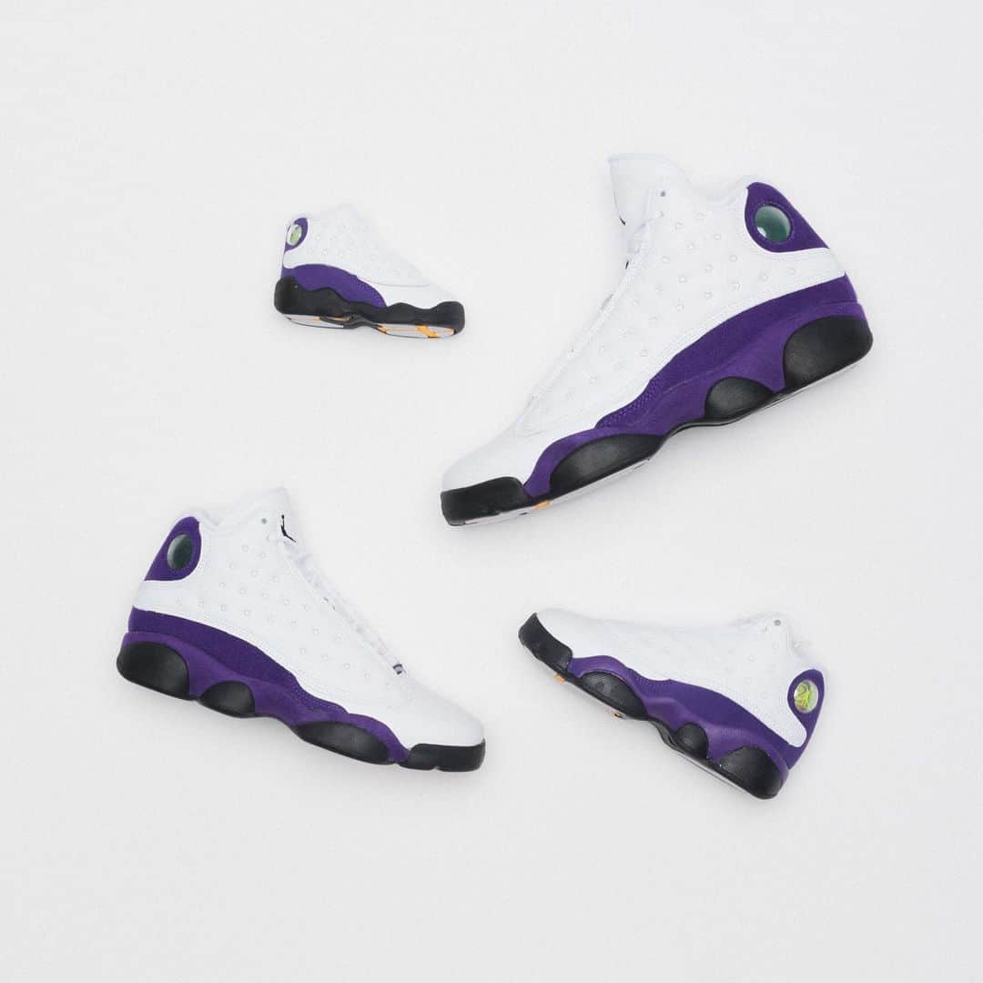 UNDFTDさんのインスタグラム写真 - (UNDFTDInstagram)「Air Jordan 13 Retro "Lakers" in Men’s, GS, PS and Toddler sizes // Available Saturday 7/20 at All Undefeated Chapter Stores and Undefeated.com」7月20日 11時19分 - undefeatedinc