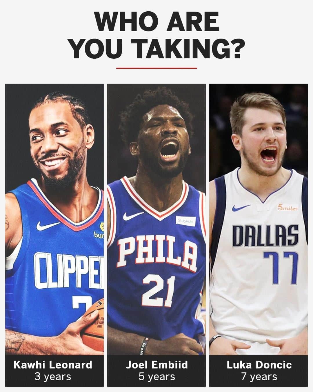 espnさんのインスタグラム写真 - (espnInstagram)「You're starting an NBA franchise and can have one of these players for that amount of years. Who are you signing? 🤔 (via @NBAonESPN)」7月20日 22時27分 - espn