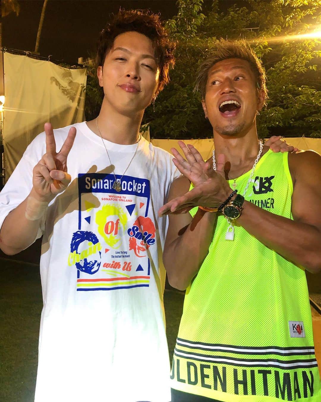 のインスタグラム：「今日はナガシマスパーランドで、ソナポケのLIVEきた〜🎤♪ ・ めちゃくちゃ男前で、何より友達思いの同い年のカッケーko-daiくん☺️ ・ 10周年おめでとう㊗️✨ ・ 20周年、30周年ライブも行かせてもらうね😆 ・ #ソナポケの皆さん最高なLIVEをありがとうございました✨ #けーご君と城戸はこーだい君の投げた玉をキャッチ笑 @sonapoke_kodai #ソナポケ #sonarpocket #ナガシマスパーランド」
