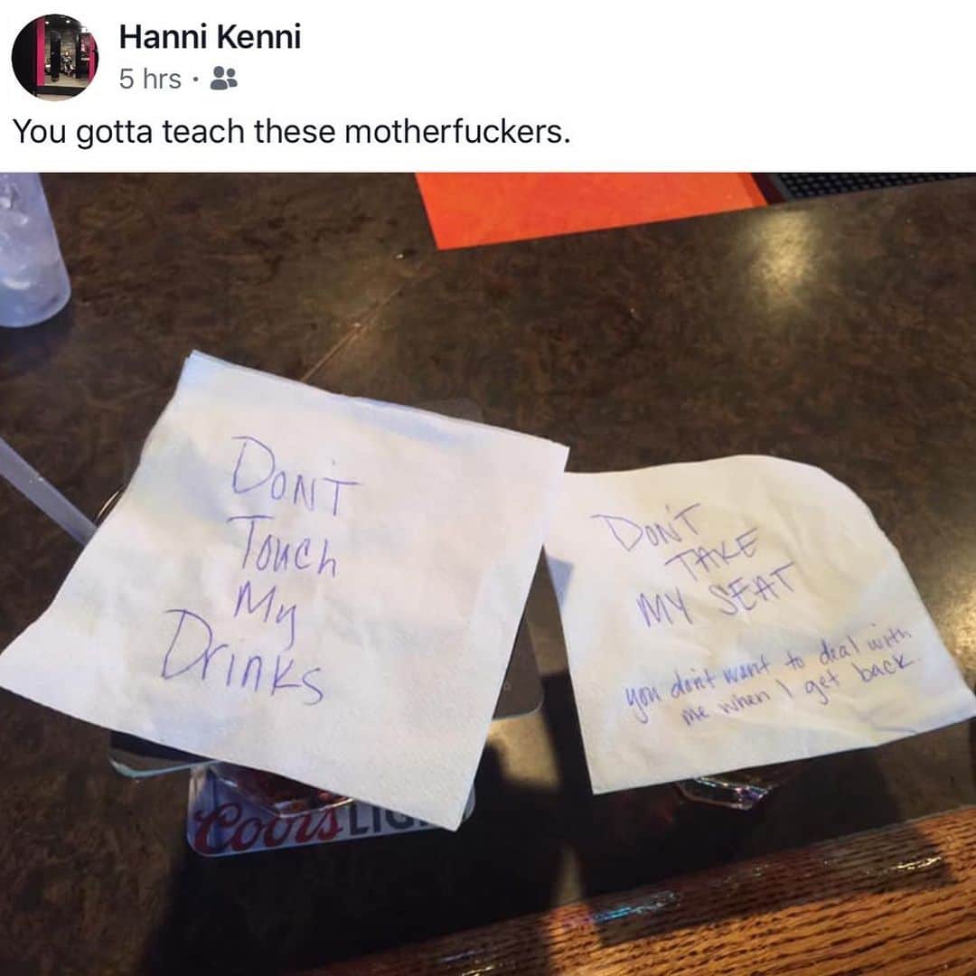 Taboo English®のインスタグラム：「Fuck around with my seat at the bar at your own risk. • • • • #myfamily #family #dontfuckwithme #mybarstool #donttouchmydrink #tabooenglish #teachthesemotherfuckers #thisishowshitstarts #fuckwithme #goaheadmotherfucker」