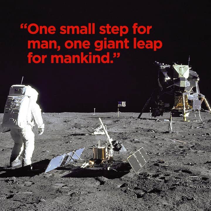 Lenovoさんのインスタグラム写真 - (LenovoInstagram)「50 years ago today, Neil Armstrong & Buzz Aldrin became the first human beings to walk on the moon. As 600 million people watched on TV, Armstrong's famous words were beamed back to Earth by a Motorola radio transponder. Were any of you alive for this famous moment? #Apollo11 #Space #MoonLanding #Moto #HelloMoto #History」7月20日 22時15分 - lenovo