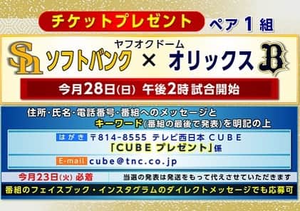 テレビ西日本「Cubetnc」さんのインスタグラム写真 - (テレビ西日本「Cubetnc」Instagram)「きょうの放送も、 ご覧いただきありがとうございました！ * 実は、来週のＣＵＢＥはお休みです。 いつものように「また来週」と言ってしまった 田久保キャスターはこの表情…。 * また、放送休止に伴い、 番組公式ＳＮＳの更新も来週はお休みいたします。 今月23日（火）必着のチケットプレゼントは 引き続きフェイスブック・インスタグラムでも ご応募いただけますので、 ダイレクトメッセージよりお寄せください。 たくさんのご応募、お待ちしています！ * #福岡NEWSファイルCUBE #田久保尚英　#角田華子 #テレビ西日本　#TNC」7月20日 15時50分 - cubetnc