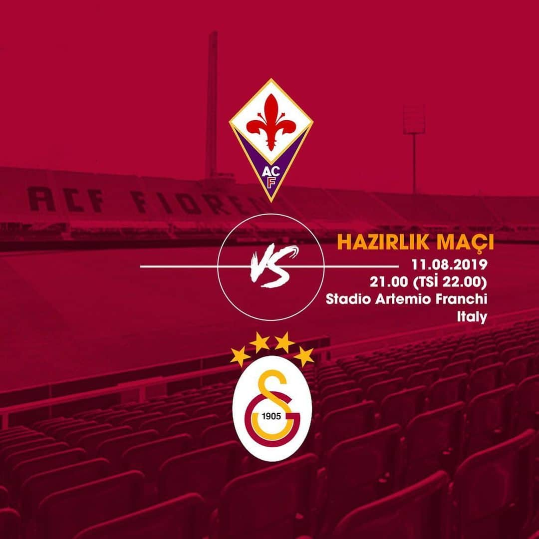 ガラタサライSKさんのインスタグラム写真 - (ガラタサライSKInstagram)「⚽ Hazırlık Maçı 🆚 ACF Fiorentina 📆 11.08.2019 🕖 21.00 (TSİ 22.00) 🏟 Artemio Franchi Stadı 📲 #FIOvGS 🔗 https://www.galatasaray.org/haber/futbol/hazirlik-maci-acf-fiorentina-galatasaray/44492」7月20日 17時00分 - galatasaray