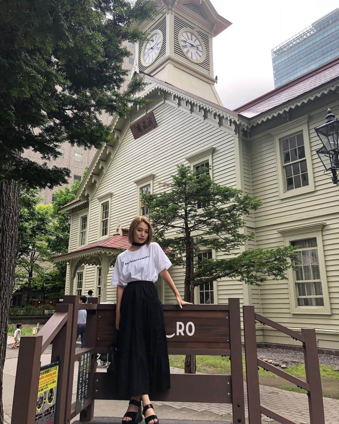 浪花ほのかのインスタグラム：「#時計台 ？！ 札幌ありがとうございました🧡🧡」