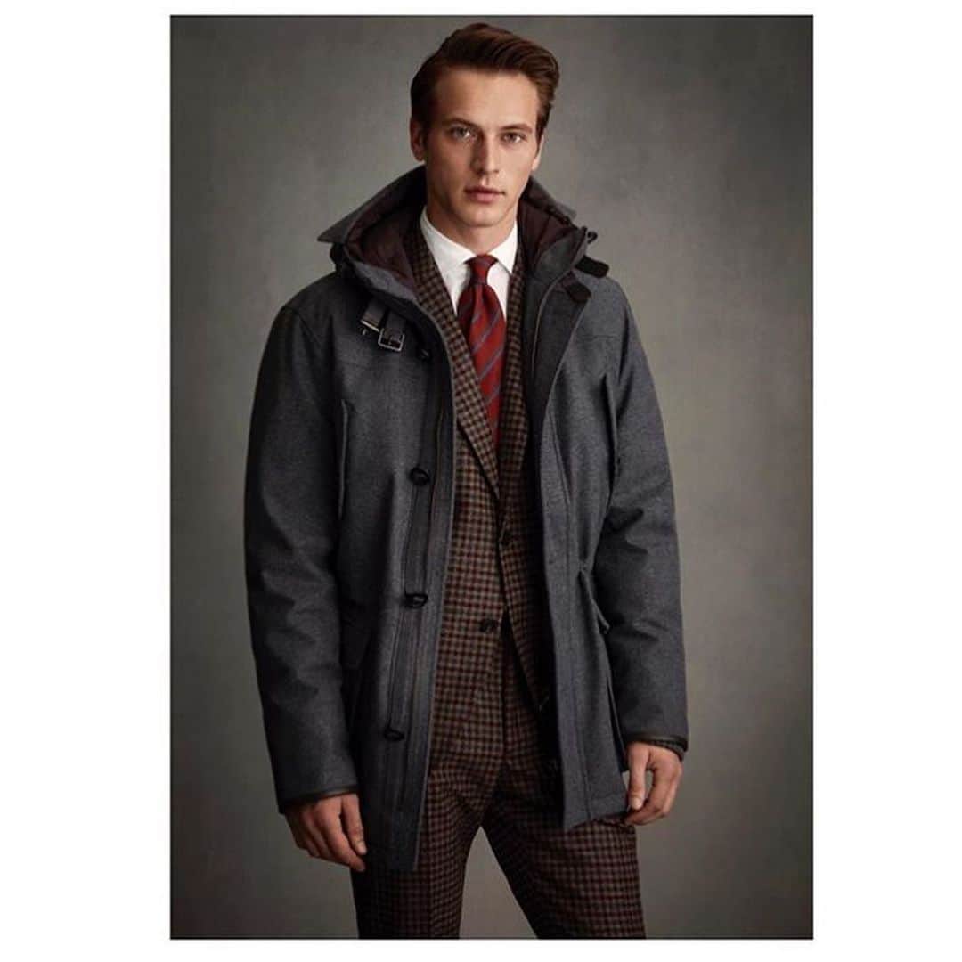 Jules Raynalのインスタグラム：「@hackettlondon AW19 look book styled by @grzeszczuk  Shot by @neilgavinphoto  Grooming and hair @joemillshair ❤️❤️」
