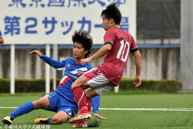 早稲田大学ア式蹴球部【公式】さんのインスタグラム写真 - (早稲田大学ア式蹴球部【公式】Instagram)「【本日の試合結果】 関東社会人リーグ2部 後期第2節  早大ア式FC 4（3-0、1-1）1 東京国際大学FC  得点者:⚽️宮脇有夢 ×2⚽️中野陽太 ⚽️小林将也  前半、良い立ち上がりから立て続けに得点を奪い、給水タイムまでに3-0とする。その後も失点を許さず前半終了。  後半の立ち上がりに失点するも、連続失点は許さない。逆に4点目を奪い勝負あり！  ついに、念願の初勝利を挙げることが出来ました😊暑さもあり苦しい時間帯もありましたが、最少失点に抑え、攻撃陣も大量得点で終えることができました！初勝利の勢いそのまま、来週のホームでの試合も勝利します👊 引き続き応援の程、宜しくお願い致します🙇 【次節情報】 関東社会人リーグ2部 後期3節 🆚ヴェルフェ矢板 ⌚️7月28日(日)  11:00kick off 🏟早稲田大学東伏見サッカー場  #jufa#university#football#soccer#早稲田大学#ア式蹴球部#早大ア式fc」7月20日 20時04分 - waseda.univ.afc