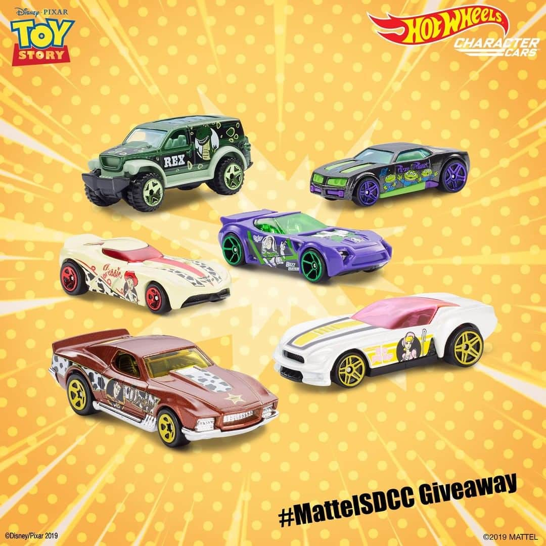 Hot Wheelsさんのインスタグラム写真 - (Hot WheelsInstagram)「#MattelSDCC Giveaway! Come to the @mattel booth at 6pm PST and grab your new Disney and Pixar Toy Story Hot Wheels die-cast. #HotWheels #toystory」7月21日 7時45分 - hotwheelsofficial