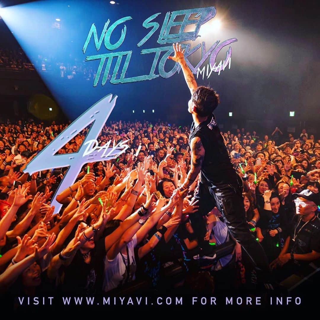 雅-MIYAVI-さんのインスタグラム写真 - (雅-MIYAVI-Instagram)「CANT. WAIT. ☝🏻(🔥▽🔥)/////🎸⚡️⚡️⚡️ #Repost @miyavi_staff FOUR. MORE. DAYS. Until the global release of #NoSleepTillTokyo」7月20日 23時22分 - miyavi_ishihara