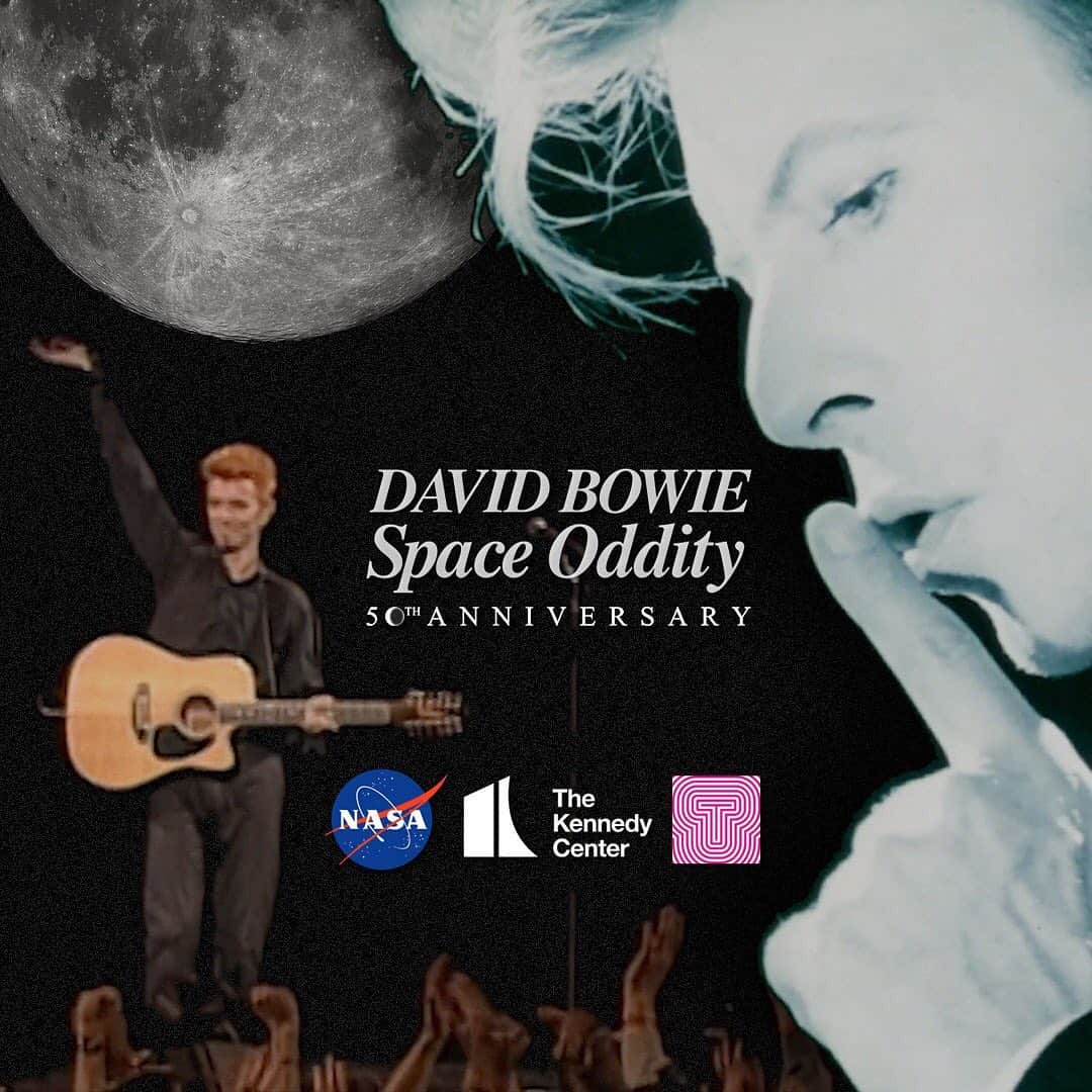 デヴィッド・ボウイさんのインスタグラム写真 - (デヴィッド・ボウイInstagram)「SPACE ODDITY VIDEO IN WASHINGTON AND TIMES SQUARE TONIGHT “Under the moonlight, this serious moonlight...” As you know, the new David Bowie video for Space Oddity (2019 mix) will be premiered at a NASA event at The Kennedy Center in Washington this evening. The premiere will commemorate 50 years since Apollo 11 landed on the Moon, as well as the 50th anniversary of Space Oddity’s original release.  Shortly afterwards (somewhere between 22:30 and 23:00 ish local time (EST)), the video (without sound) will be aired in Times Square. It was originally to be shown with sound, but due to the extreme heat advisory for today (20th July), the City of NY has cancelled all outdoor events for the health and safety of the public.  Space Oddity 2019 will be available to view online tomorrow from midday UK time (BST), stay tuned for more details tomorrow morning.  The video features footage of David Bowie performing Space Oddity at his 50th birthday concert at Madison Square Garden in 1997 (directed by Tim Pope), married to footage shot and directed by Édouard Lock (the founder and choreographer of the Montreal dance troupe La La La Human Steps), for the onscreen back drop of Bowie’s 1990 Sound & Vision tour.  Go here for the full press release regarding the video for Space Oddity (2019 mix): https://smarturl.it/SpaceOddityNASAevent (Temp link on main page)  #SpaceOddity50  #Apollo50th」7月21日 0時08分 - davidbowie