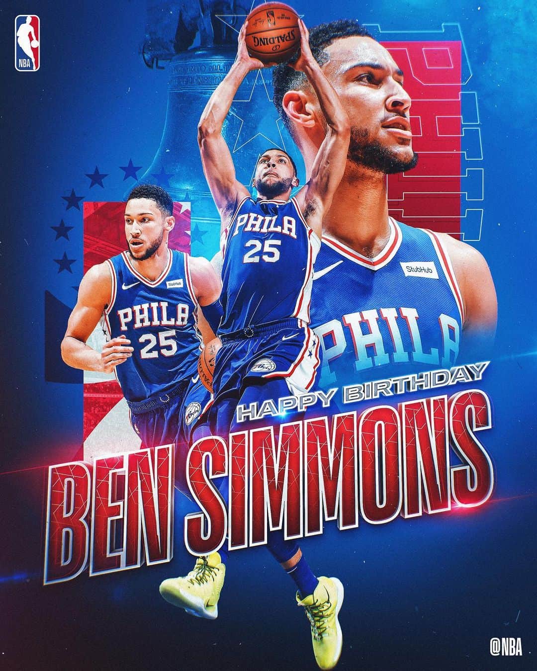 NBAさんのインスタグラム写真 - (NBAInstagram)「Join us in wishing @bensimmons of the @sixers a HAPPY 23rd BIRTHDAY! #NBABDAY」7月21日 0時25分 - nba