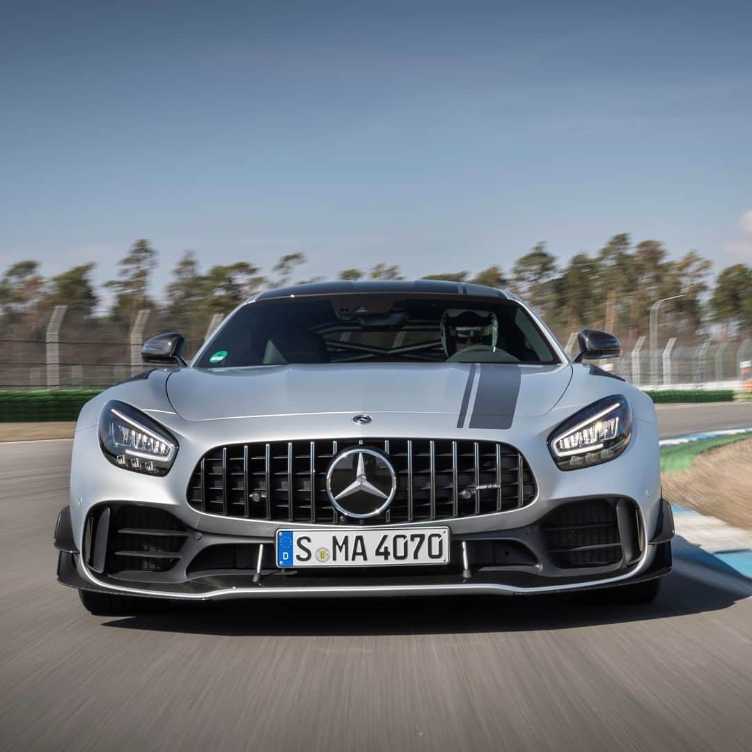 Mercedes AMGさんのインスタグラム写真 - (Mercedes AMGInstagram)「[Fuel consumption combined: 12.4 l/100km | CO2 emissions combined: 284 g/km]  Experiencing the full breadth of the Mercedes-AMG GT R PRO on the racetrack will make all normal roads feel vastly inferior.  #MercedesAMG #AMG #GTR #GTFamily #DrivingPerformance #Power #Passion #Mercedes #AMG🔥 #Luxury #CarsofInstagram #InstaCar #Lifestyle」7月21日 3時50分 - mercedesamg