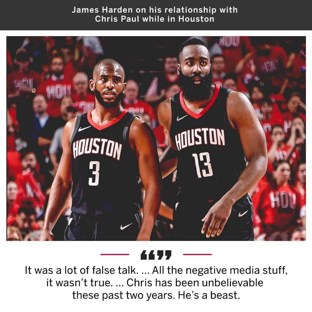 スポーツセンターさんのインスタグラム写真 - (スポーツセンターInstagram)「James Harden says the reports that he and Chris Paul had tension were false.」7月21日 4時09分 - sportscenter