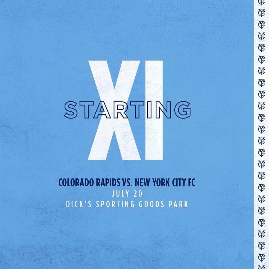 ニューヨーク・シティFCさんのインスタグラム写真 - (ニューヨーク・シティFCInstagram)「Starting XI vs. @coloradorapids #nycfc」7月21日 10時09分 - nycfc