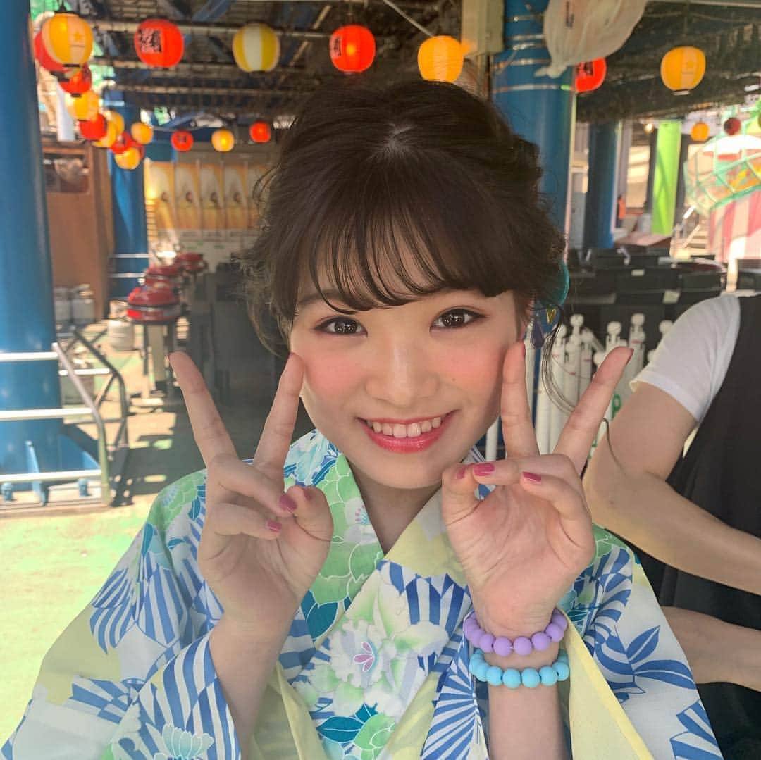 ニコ☆プチさんのインスタグラム写真 - (ニコ☆プチInstagram)「ゆかたちゃま祭り🧸﻿ ﻿ ﻿ #ニコプチ﻿ #丸山真亜弥﻿ #ゆかた﻿ #浴衣﻿ #ただひたすらにまわるまるやま」7月21日 11時01分 - nicopuchi_official