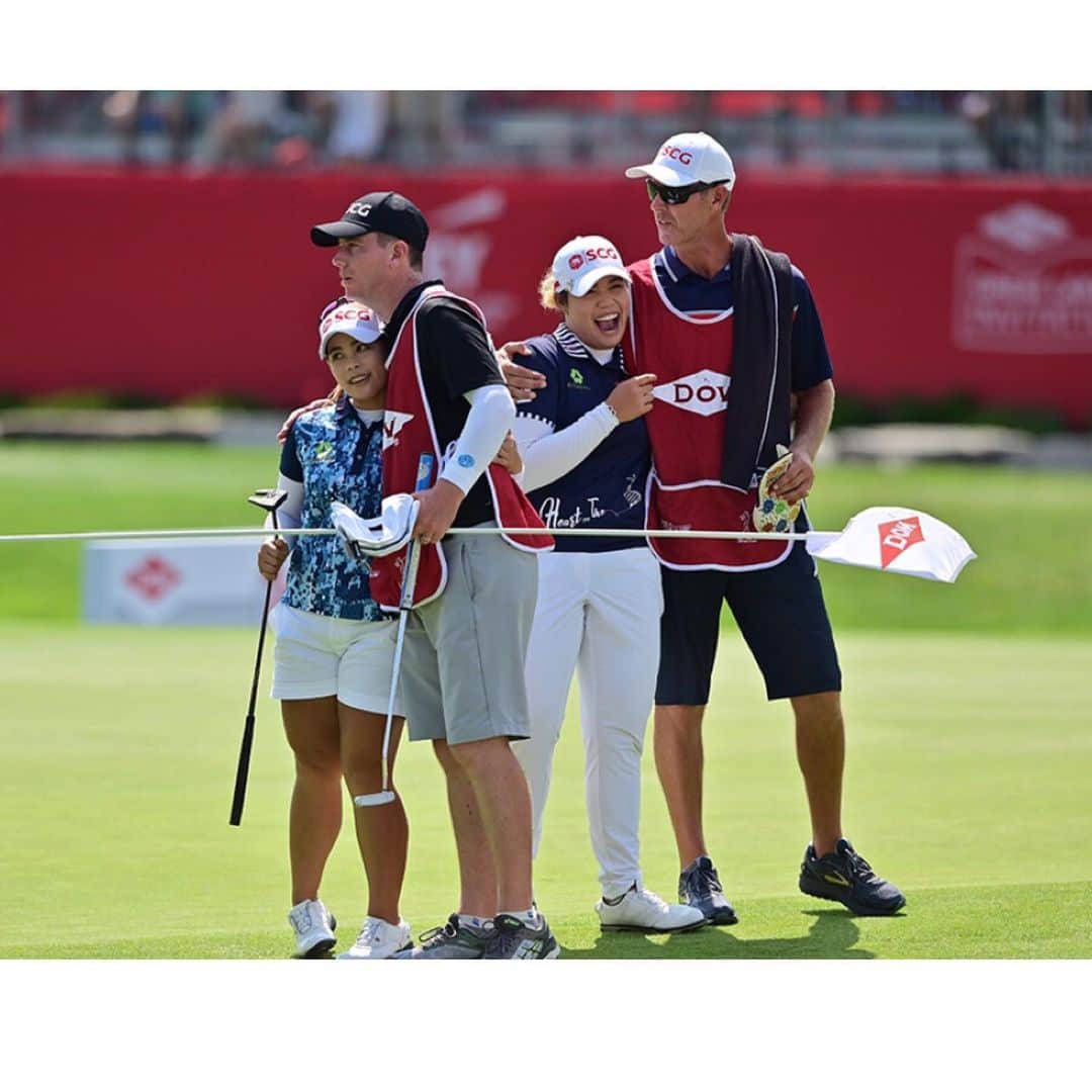 モリヤ・ジュタヌガーンのインスタグラム：「Team M&M #teamUP #LPGA #momoriya #mayariya」