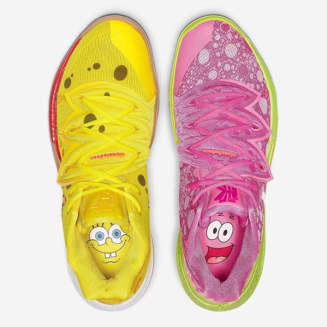 Sneaker Newsさんのインスタグラム写真 - (Sneaker NewsInstagram)「The SpongeBob Squarepants x Nike Kyrie 5 drops on August 10th in the SpongeBob and Patrick Star colorways. For full details on these anticipated drops, hit the link in our bio.」7月21日 12時25分 - sneakernews