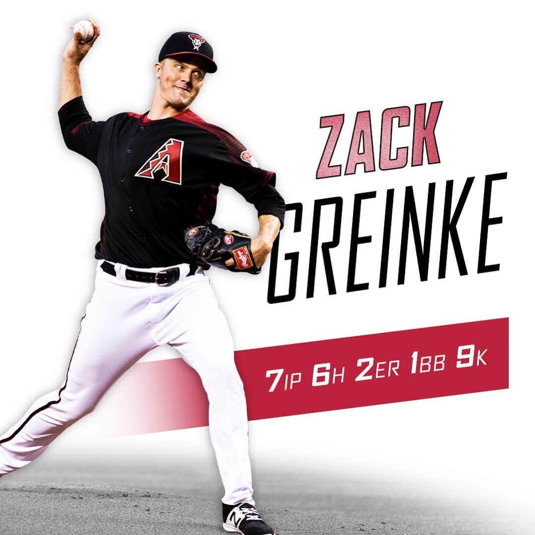 アリゾナ・ダイヤモンドバックスさんのインスタグラム写真 - (アリゾナ・ダイヤモンドバックスInstagram)「Zack Greinke pitched excellent, but the #Dbacks couldn’t hang on.」7月21日 12時35分 - dbacks