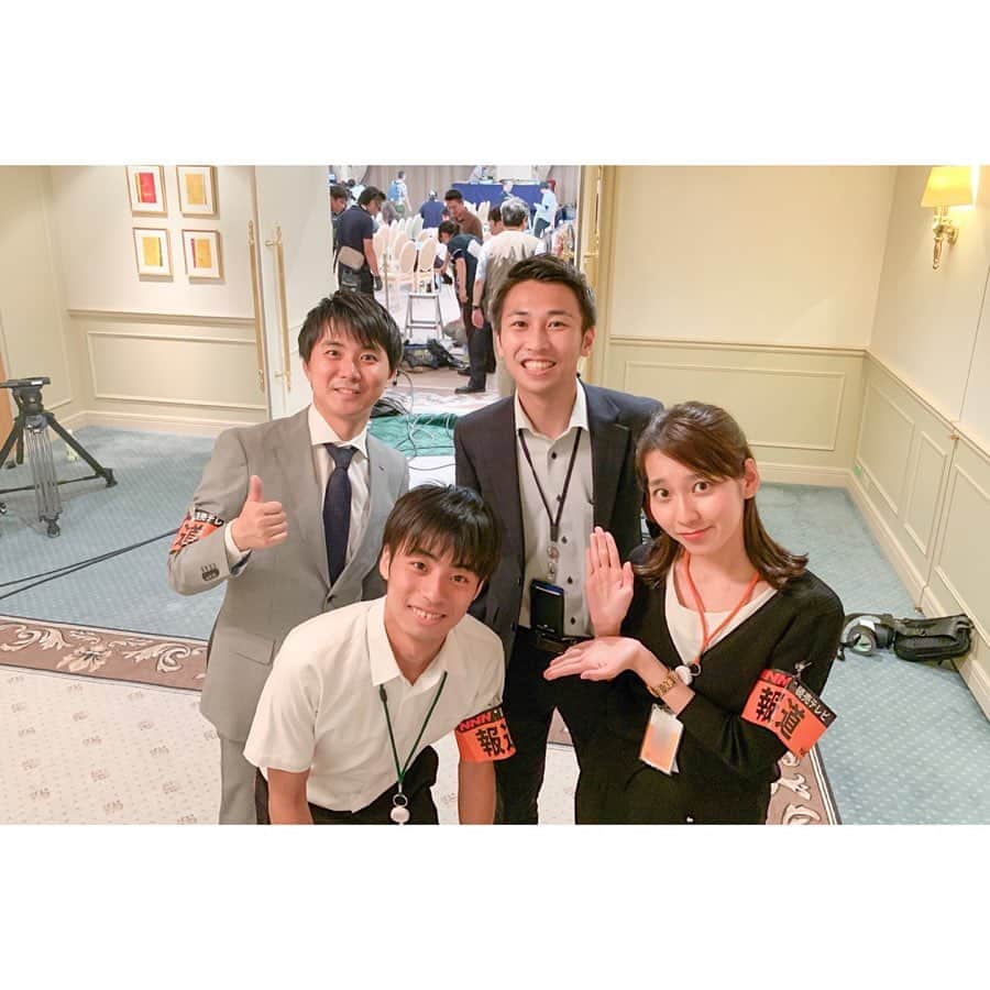 岩原大起さんのインスタグラム写真 - (岩原大起Instagram)「選挙取材 山本アナと同じ現場でした！ . 頼れる後輩記者 そして2連続登場のオギー！ 技術の皆さんもお疲れ様でした😌」7月22日 1時22分 - ytv_iwahara