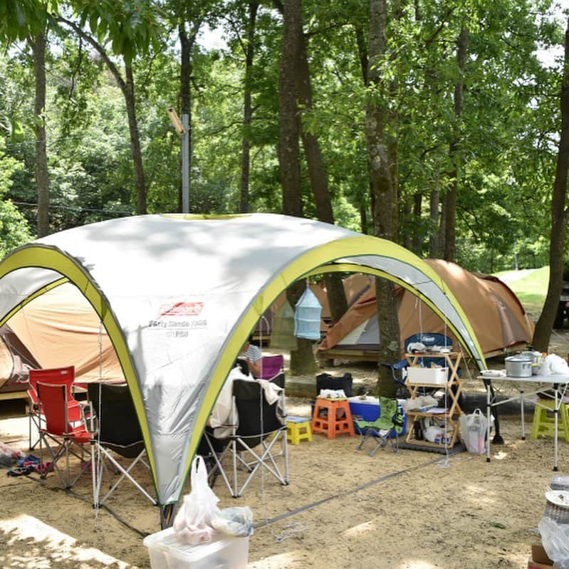 キャンプ情報サイト［ランタン］さんのインスタグラム写真 - (キャンプ情報サイト［ランタン］Instagram)「CAMP SMILE STYLE #camp #camping #outdoor #travel #trip #lantern_smile #キャンプ #アウトドア #テント #自然 #旅行 #コールマン #413Hパワーハウスツーバーナー #パーティーシェード360」7月21日 17時57分 - lantern.camp