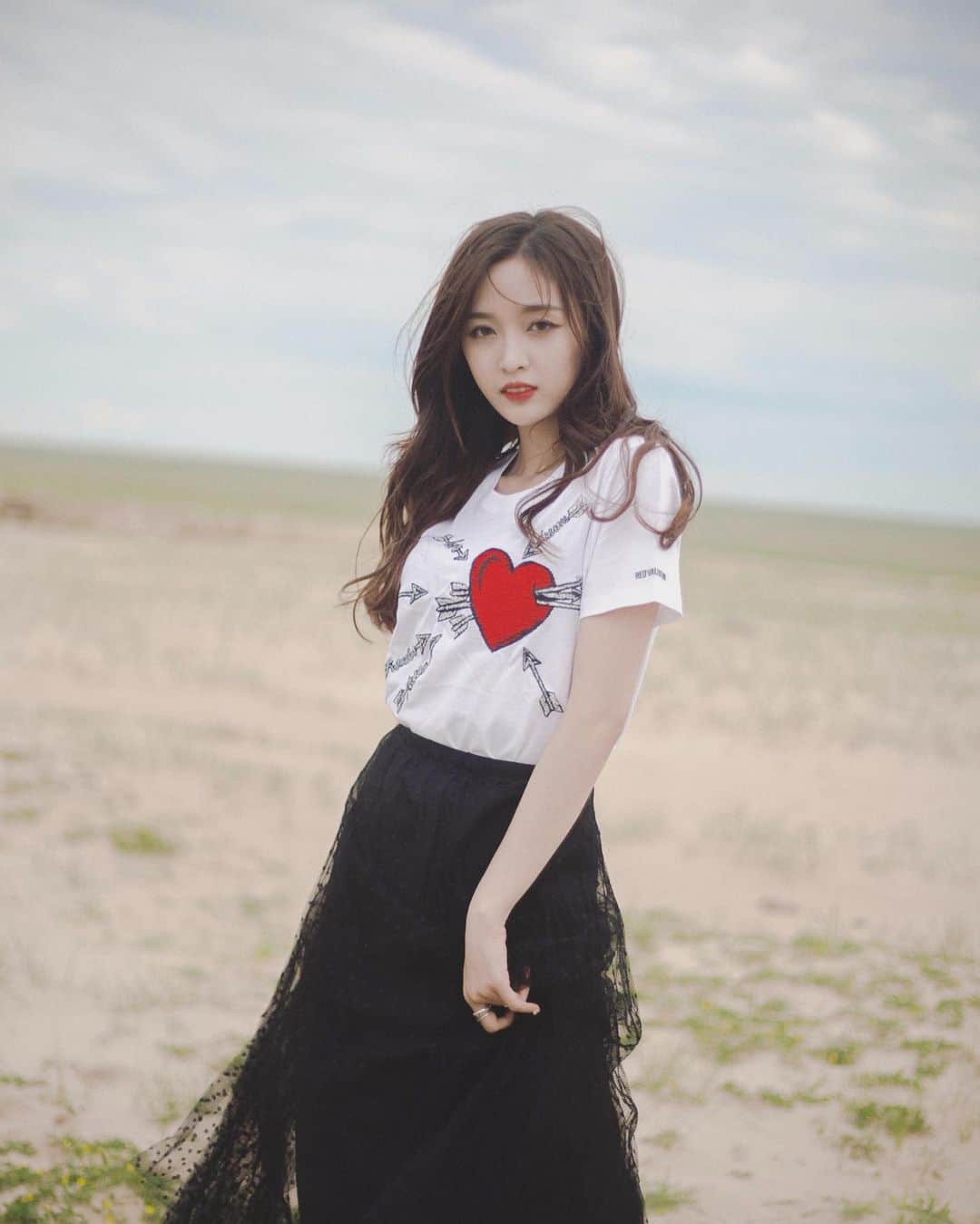 のインスタグラム：「The perfect outfit for a romantic celebration .Getting ready to celebrate the Qixi festival with #REDValentino's dazzling skirt and t-shirt from the #FallWinter1920 Pre Collection」