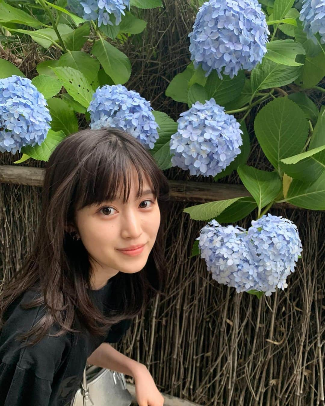 福本莉子さんのインスタグラム写真 - (福本莉子Instagram)「﻿ ハート型の紫陽花を見つけてパシャリ﻿ ﻿ 「あらしのよるに」の稽古も3週目が終わり、4週目に入ろうとしています。この前初日迎えたばっかりなのに早いな〜いや〜早いです、、、﻿ ﻿ そして突然ですが明日情報解禁があります〜！お楽しみに☺︎」7月21日 20時53分 - riko_fukumoto_