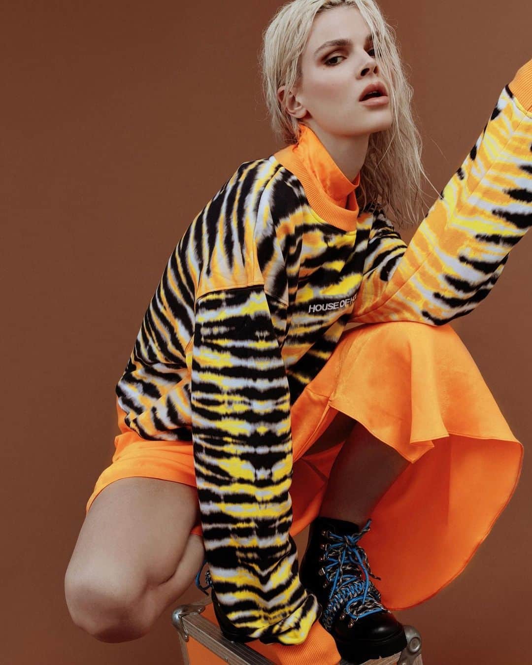 のインスタグラム：「Indulge your animal instinct like @rubyjean_wilson and treat yourself to our Animal Print Tie Dye Sweatshirt. Go check out our new collection online now. #houseofholland #prefall2019 #animalprint #tiedye」