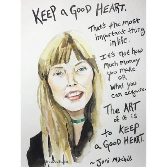 メアリー・マクドネルのインスタグラム：「Met @JoniMitchell.com in a grocery store once . I fell apart . Transports me.」