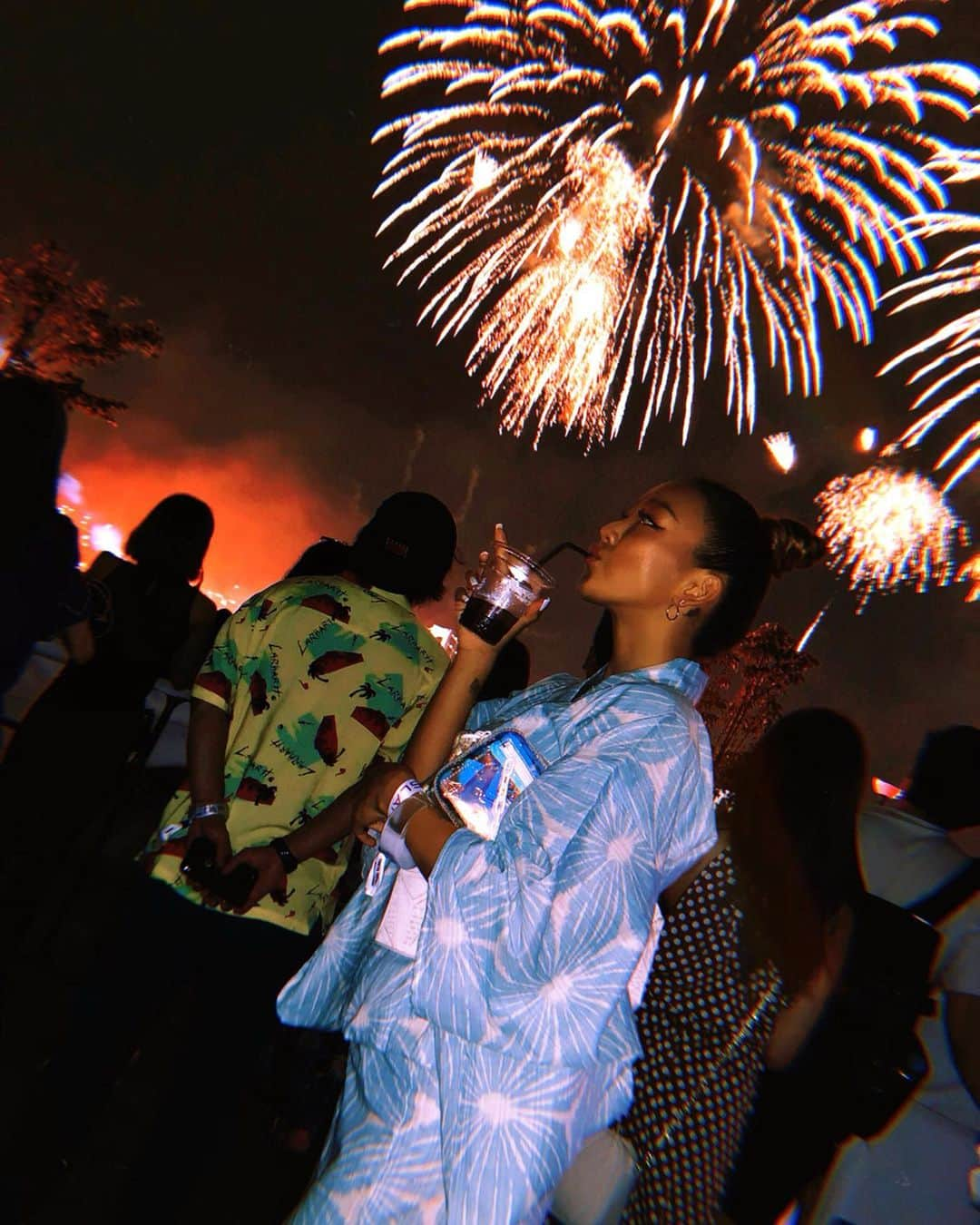 菅又菜摘（ナツ）さんのインスタグラム写真 - (菅又菜摘（ナツ）Instagram)「たーまやー🎇 #starisland #starisland2019  #toyosugururipark #tokyo #toyosu  #japan #hanabi #yukata #kimono  #スターアイランド #花火 #浴衣 #着物  #kogenatsu #焦げNATSU #こげなつ」7月22日 0時37分 - kogenatsu920