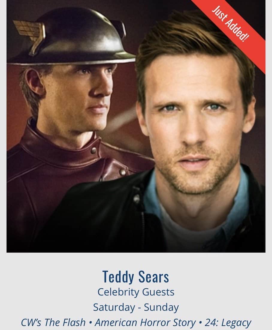 テディ・シアーズのインスタグラム：「Wizard World Pittsburgh 7/26-28 and Chicago 8/22-24. Come on by ⚡️」