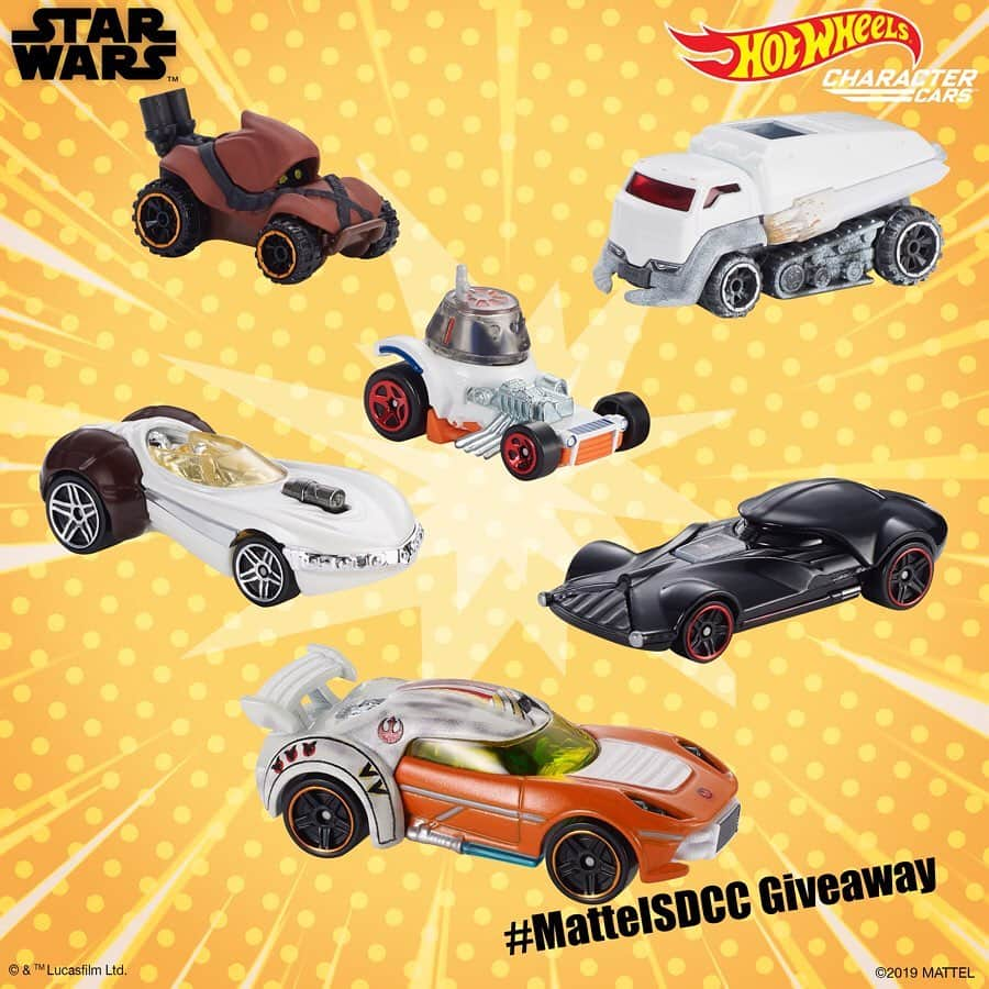 Hot Wheelsさんのインスタグラム写真 - (Hot WheelsInstagram)「#MattelSDCC Giveaway! Make the jump to lightspeed and head to the @mattel booth at 11am PST and get a free Star Wars Hot Wheels Character Car #HotWheels #sdcc2019」7月22日 3時00分 - hotwheelsofficial