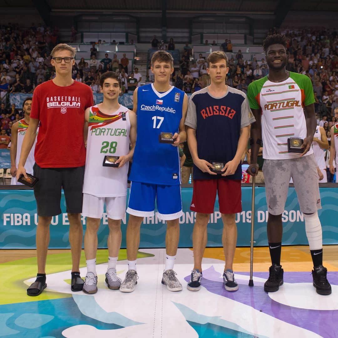 FIBAさんのインスタグラム写真 - (FIBAInstagram)「Your #FIBAU20Europe Division B All Star 5: . Bleijenbergh 🇧🇪 Lisboa 🇵🇹 - MVP Krejci 🇨🇿 Karvanen 🇷🇺 Queta 🇵🇹.」7月22日 6時35分 - fiba