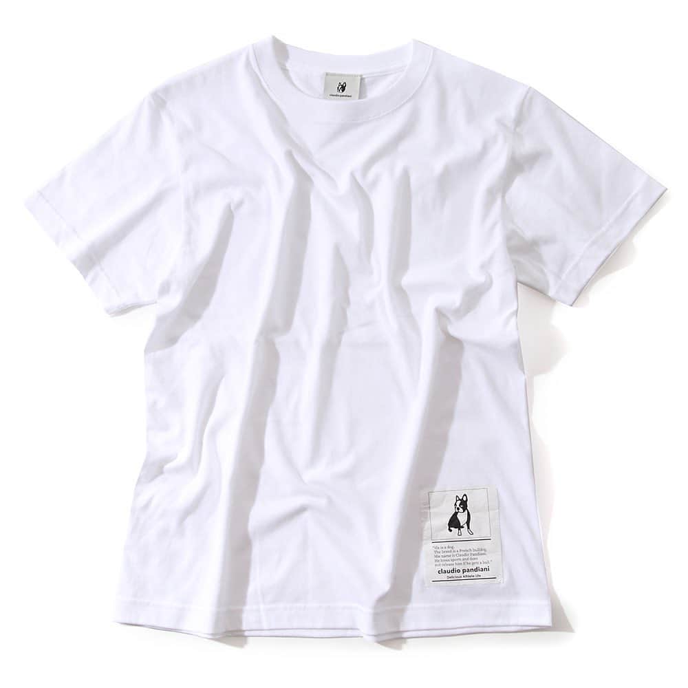 のインスタグラム：「Big tag TEE. #claudiopandiani #soccerjunky #frenchbulldog #bostonterrier #buhi #tee」