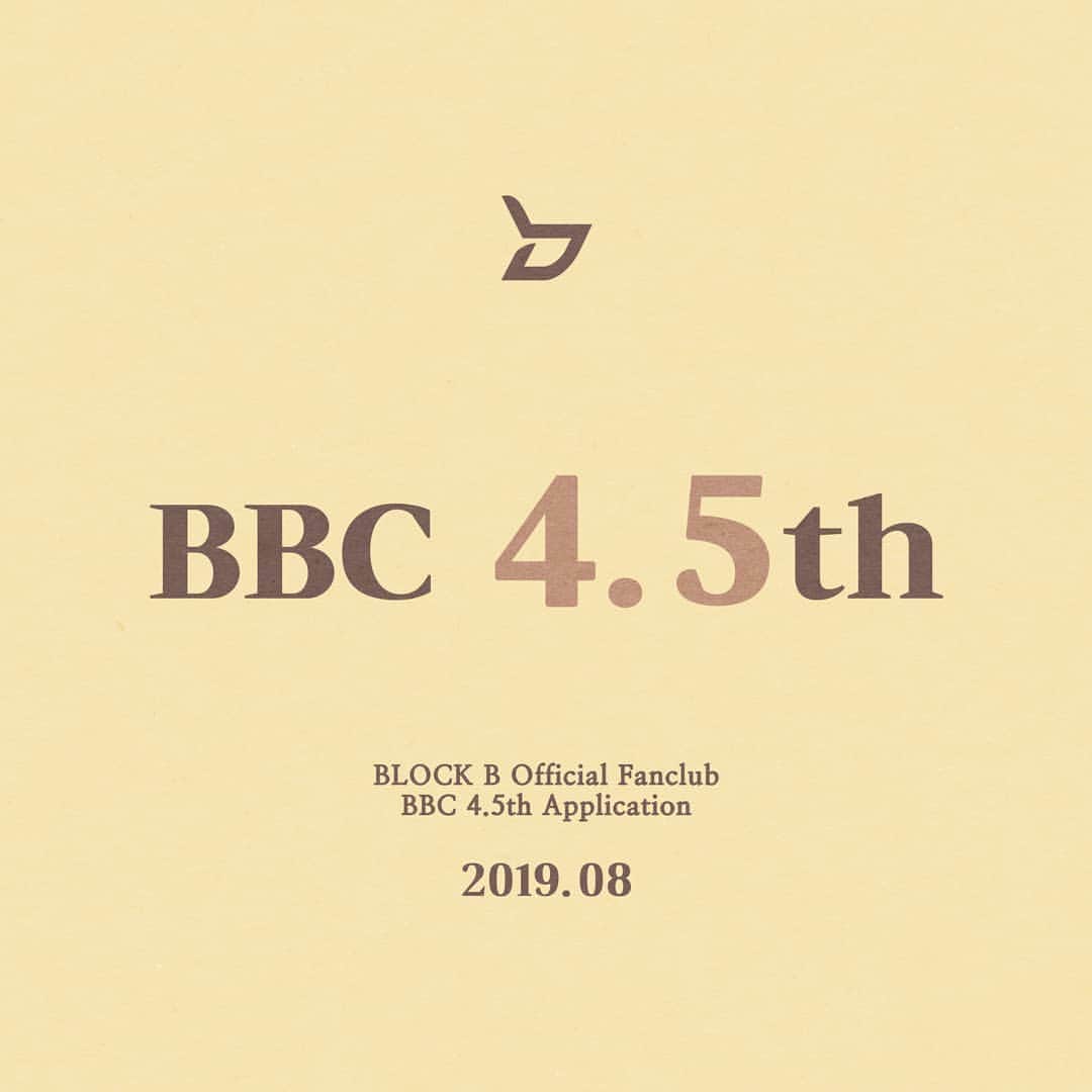 Block Bさんのインスタグラム写真 - (Block BInstagram)「[📢] BLOCK B OFFICIAL FANCLUB BBC 4.5th APPLICATION ⠀⠀⠀ 2019.08 COMING SOON! ⠀⠀⠀ #BLOCKB #블락비 #BBC #비비씨」7月22日 12時00分 - blockb_official_