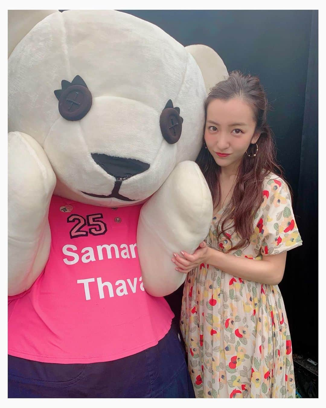 板野友美さんのインスタグラム写真 - (板野友美Instagram)「香港帰りそのまま @samantha.thavasa.info さんの イベントのプレゼンターとして 参加させて頂きました☺️💕 アイミーちゃんと🧸」7月22日 15時07分 - tomo.i_0703