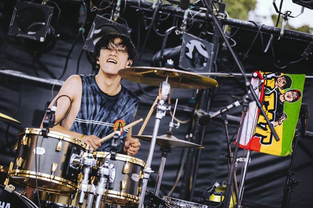 Bunta さんのインスタグラム写真 - (Bunta Instagram)「ムロフェス2019♨️♨️♨️ 📷: @tamaishingo22  #totalfat #drumforhappy #yamahadrums #zildjiancymbals #drums #santacruzskateboards #シャクれドラマー」7月22日 18時04分 - buntatf