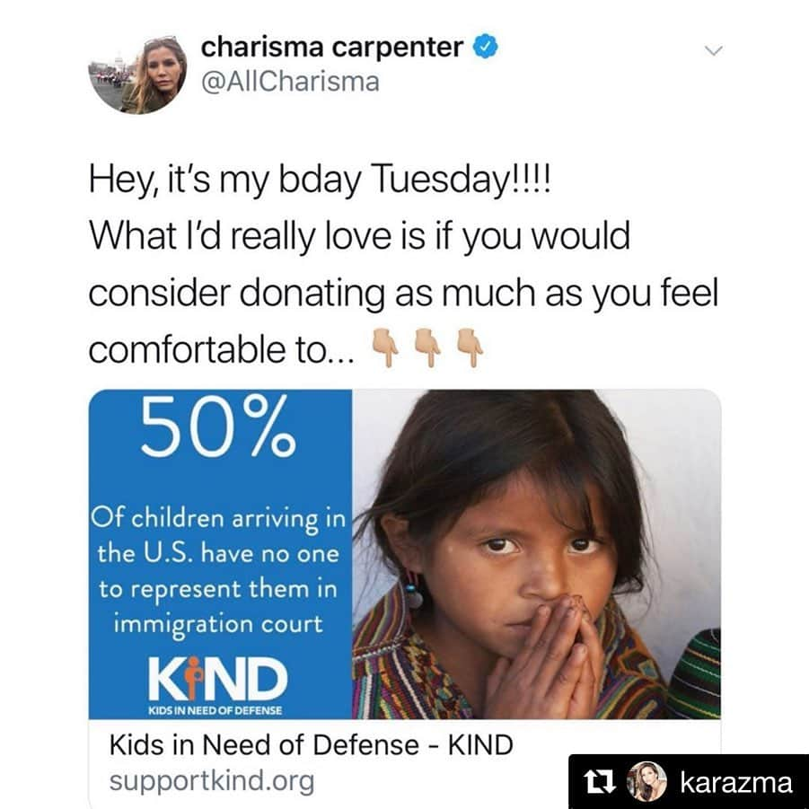 ニコラス・ブレンドンさんのインスタグラム写真 - (ニコラス・ブレンドンInstagram)「Please wish my amazing friend, CC, @karazma a very happy birthday and donate what you can to these kids! Her birthday is Tuesday so let’s see if we can do to help wish her another beautiful year! @karazma with @get_repost ・・・ Just a buck’ll do. More if you have it to give. 🙏🏼 Thank you!  LINK IN BIO」7月23日 5時22分 - nicholasbrendon