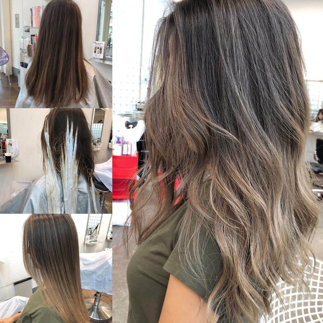 のインスタグラム：「【超リアル海外ヘアー / バレイヤージュ】 海外志向なお客様へ. #SHIMA#ハイライト#バレイライト#バレイヤージュ#海外ヘアー」