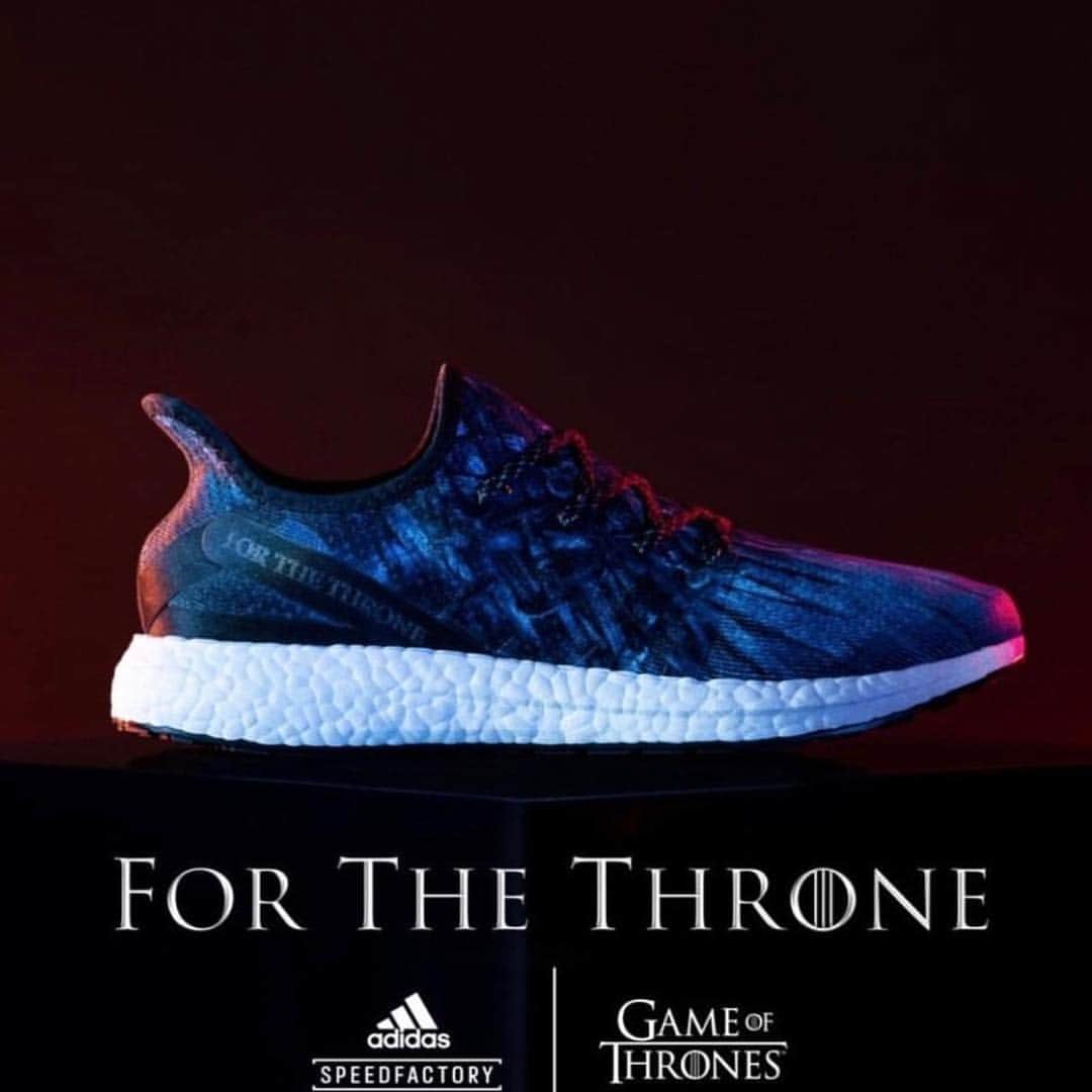 ピーター・ディンクレイジのインスタグラム：「Thank you @adidas and @champssports for the Game of Thrones inspired sneakers!  #SpeedFactory #GiftedByAdidas」