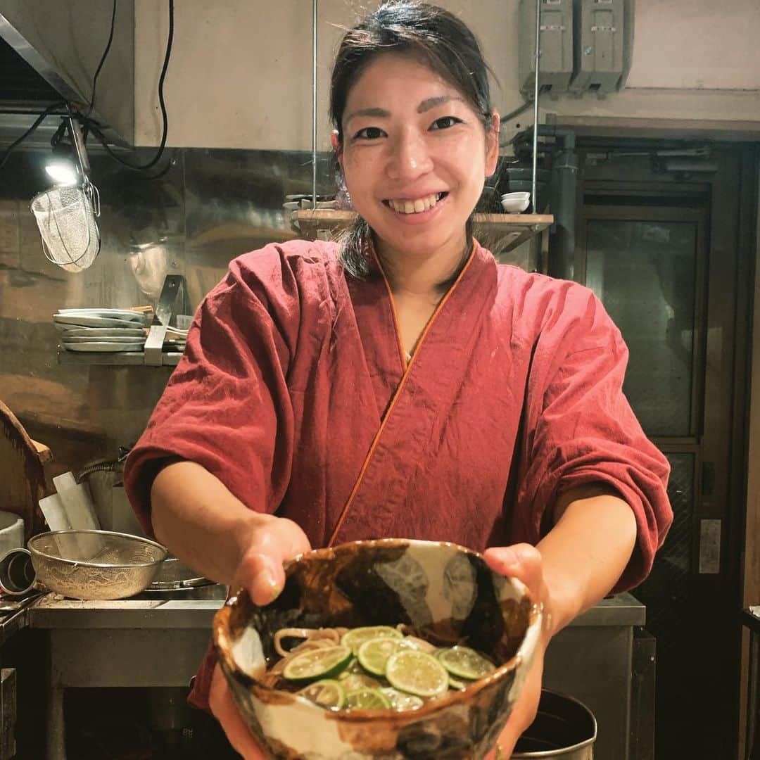 西田善太さんのインスタグラム写真 - (西田善太Instagram)「最上ちゃんが昼間に打った蕎麦で、すだち蕎麦、ひとつ。 #蕎麦ちゅーにゅー #蕎楽亭もがみ」7月23日 0時55分 - zentanishida