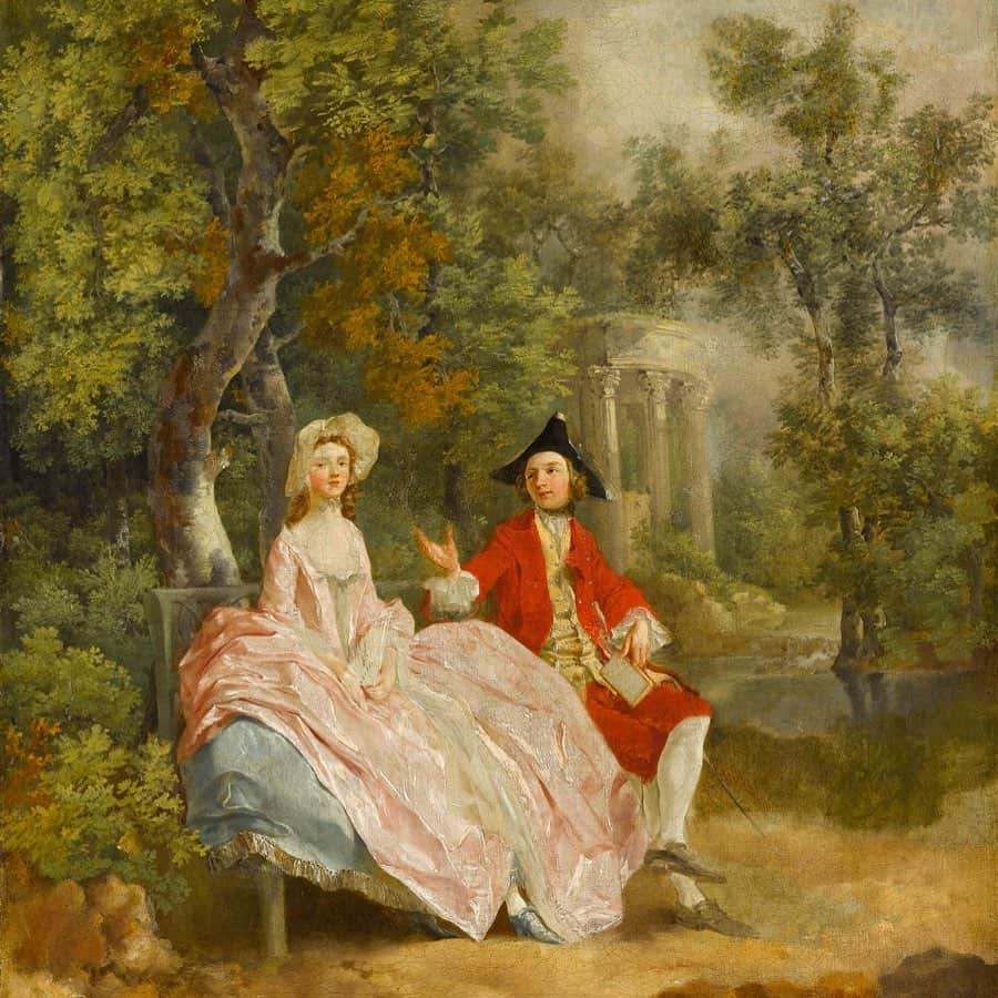 ルーブル美術館さんのインスタグラム写真 - (ルーブル美術館Instagram)「. 🇫🇷 Nous vous souhaitons une #BonneSemaine avec cette peinture de Thomas Gainsborough : « Conversation dans un Parc » (1746-1748). - 🌿 Ce double portrait d’un couple engagé dans une conversation est un exemple remarquable de la « conversation piece », genre caractéristique du XVIIIe siècle anglais. L’artiste et son épouse sont représentés avec les vêtements élégants et les attitudes des classes les plus privilégiées, le tout dans un paysage au décor boisé et romantique, typique de Gainsborough. - 🌹 Dans le cadre de la collaboration entre le Louvre et l’@officine_universelle_buly, la parfumeuse Dorothée Piot a imaginé une fragrance aux notes de menthe poivrée, bergamote et essence de rose. A découvrir dans la boutique éphémère du musée, dans l’allée du Grand Louvre, sous la pyramide ! - 📍Retrouvez l’œuvre de Gainsborough au 1er étage de l’aile Denon, salle 719. - - - 🌎 We wish you a #GoodWeek with this painting by Thomas Gainsborough : “Conversation in a Park” (1746-1748). - 🌿 This double portrait of a couple deep in conversation is a remarkable example of the conversation piece, a genre characteristic of English art in the eighteenth century. The artist and his wife, wearing elegant clothes, display the attitude of the upper class, in a wooded and romantic background, typical of Gainsborough. - 🌹 As part of the collaboration between the Louvre and the @officine_universelle_buly, the perfumer Dorothée Piot has created a fragrance with notes of peppermint, bergamot and rose oil.  To be discovered in the Louvre’s pop-up store, in the “allée du Grand Louvre”, under the Pyramid! - 📍 You can admire this painting on the 1st floor of the Denon Wing, room 719. - - - 📷©️RMN - Grand Palais (Musée du Louvre) / Jean-Gilles Berizzi . . . #MuséeDuLouvre #LouvreMuseum #Louvre #Gainsborough #Paintings #Peintures」7月23日 0時49分 - museelouvre